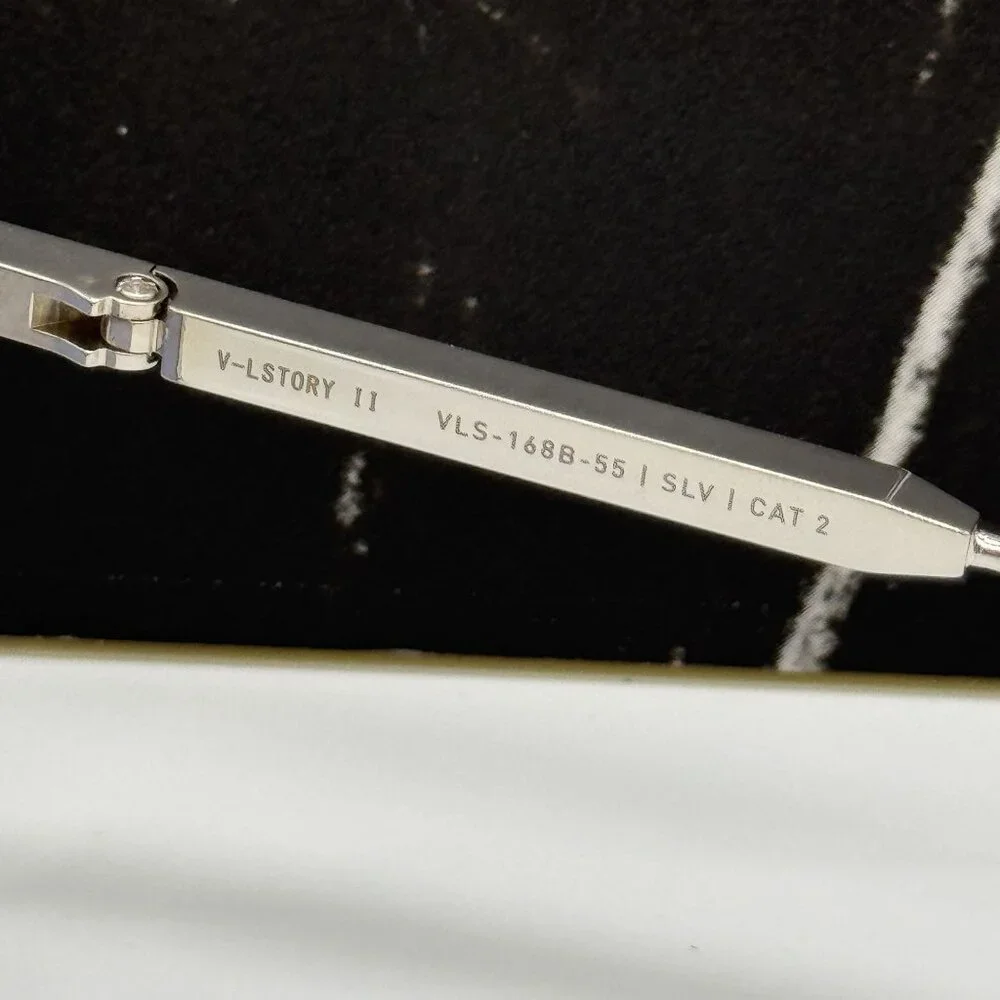 NEW VALENTINO VLS-168B SILVER BLUE UNISEX SUNGLASSES - Picture 8 of 9